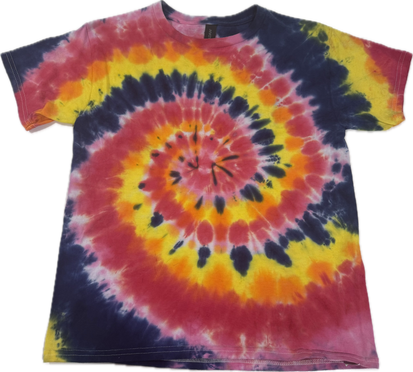 Navy, Pink & Red Swirl